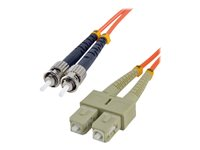 MCL - Câble réseau - ST multi-mode pour SC multi-mode - 15 m - fibre optique - duplex - 62,5 / 125 microns - OM1 - sans halogène FJOM1/STSC-15M