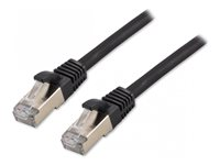MCL - Câble réseau - RJ-45 (M) pour RJ-45 (M) - 50 cm - SFTP - CAT 8.1 - sans halogène, sans crochet - noir IC5M99A008SH05N