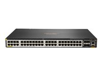 HPE Aruba 6300M - Commutateur - C3 - Géré - 48 x 100/1000/2.5G/5G (PoE+) + 4 x 1 Gigabit / 10 Gigabit / 25 Gigabit / 50 Gigabit SFP56 (liaison montante/stockage) - de l'avant et du côté vers l'arrière - Montable sur rack - PoE+ (2880 W) JL659A