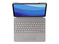 Logitech Combo Touch - Clavier et étui - avec trackpad - rétroéclairé - Apple Smart connector - QWERTZ - Allemand - sable - pour Apple 12.9-inch iPad Pro (5ème génération) 920-010216
