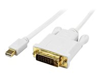 StarTech.com Câble Adaptateur Mini DisplayPort vers DVI-D Actif 91 cm - Convertisseur Mini DP vers DVI - M/M - 1920 x 1200 - Câble DisplayPort - Mini DisplayPort (M) pour DVI-D (M) - 90 cm - actif - blanc MDP2DVIMM3WS