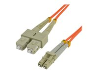 MCL - Câble réseau - SC multi-mode pour LC multi-mode - 15 m - fibre optique - duplex - 62,5 / 125 microns - OM1 - sans halogène FJOM1/SCLC-15M
