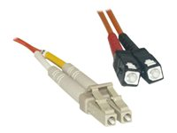 MCL - Câble réseau - SC multi-mode (M) pour LC multi-mode (M) - 3 m - fibre optique - 50 / 125 microns - OM2 - sans halogène FJOM2/SCLC-3M