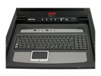 APC LCD Console - Console KVM avec commutateur KVM - 8 ports - PS/2 - 17" - montage en rack - VGA - noir - 1U AP5808