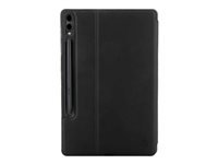 Mobilis RE.LIFE - Étui à rabat pour tablette - éco-conçu, avec rabat - polyuréthane thermoplastique souple (TPU) - noir - pour Samsung Galaxy Tab S9+ 068009