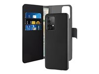 Puro - Folio - étui à rabat pour téléphone portable - plastique, cuir écologique - noir - pour Samsung Galaxy A52, A52 5G, A52s 5G PUROFOLIOMAGA52