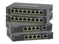 NETGEAR Plus GS308EPP - Commutateur - intelligent - 8 x 10/100/1000 (PoE+) - de bureau, fixation murale - PoE+ (123 W) GS308EPP-100PES