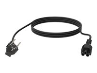Vision - Câble d'alimentation - IEC 60320 C5 pour power CEE 7/7 (P) - 250 V - 16 A - 3 m - bloqué - noir TC 3MEUCVLF/BL