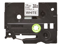 Brother TZe-FX231 - Adhésif - noir sur blanc - Rouleau (1,2 cm x 8 m) 1 cassette(s) ruban ID flexible - pour Brother PT-D210, D600, H110; P-Touch PT-1005, 1880, E800, H110; P-Touch Cube Plus PT-P710 TZEFX231