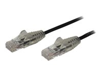 StarTech.com Cable reseau Ethernet RJ45 Cat6 de 1 m - Cordon de brassage mince Cat 6 UTP sans crochet - Fil Gigabit noir (N6PAT100CMBKS) - Cordon de raccordement - RJ-45 (M) pour RJ-45 (M) - 1 m - CAT 6 - sans crochet - noir N6PAT100CMBKS