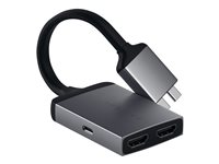Satechi - Adaptateur vidéo externe - USB-C - USB-C - HDMI - gris sidéral ST-TCDHAM