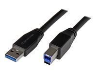 StarTech.com Câble SuperSpeed USB 3.0 A vers B de 1m - Cordon USB A vers USB B - Mâle / Mâle - Bleu - Câble USB - USB Type B (M) pour USB type A (M) - USB 3.0 - 1 m - moulé - noir USB3SAB1M