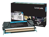 Lexmark - Cyan - original - cartouche de toner LCCP, LRP - pour Lexmark C746dn, C746dtn, C746n, C748de, C748dte, C748e C746A1CG