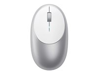 Satechi M1 - Souris - ergonomique - droitiers et gauchers - optique - 3 boutons - sans fil - Bluetooth 4.0 - argent ST-ABTCMS