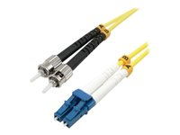 MCL - Câble réseau - mode unique LC (M) pour mode unique ST (M) - 3 m - fibre optique - 9 / 125 micromètres - OS2 - sans halogène FJOS2/STLC-3M