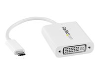 StarTech.com Adaptateur vidéo USB Type-C vers DVI - Convertisseur USB-C vers DVI-I - M/F - 1920x1200 - Blanc (CDP2DVIW) - Adaptateur vidéo externe - USB-C - DVI - blanc - pour P/N: TB4CDOCK CDP2DVIW