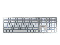 CHERRY KC 6000 SLIM - Clavier - USB - US - commutateur : CHERRY SX - argent JK-1600EU-1