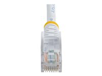StarTech.com Câble réseau Cat5e UTP sans crochet de 2 m - Cordon Ethernet RJ45 anti-accroc - Câble patch - M/M - Blanc - Cordon de raccordement - RJ-45 (M) pour RJ-45 (M) - 2 m - UTP - CAT 5e - moulé, sans crochet - blanc 45PAT2MWH