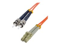 MCL - Câble réseau - ST/UPC multimode pour LC/UPC multimode - 15 m - 2.8 mm - fibre optique - duplex - 62,5 / 125 microns - OM1 - sans halogène - orange FJOM1/STLC-15M