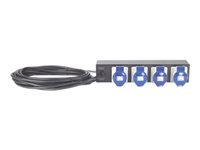 APC Basic Rack PDU - Unité de distribution d'alimentation ( montage en rack ) - CA 230 V - entrée : câble - connecteurs de sortie : 4 ( IEC 60309 ) - 2U - 19" - 8.5 m - noir - pour P/N: AR3100, AR3150 AP7586