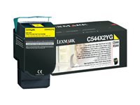 Lexmark - À rendement extrêmement élevé - jaune - original - cartouche de toner LCCP - pour Lexmark C544, C546, X544, X546, X548 C544X2YG