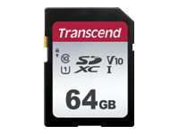 Transcend 300S - Carte mémoire flash - 64 Go - Video Class V10 / UHS-I U1 / Class10 - SDXC UHS-I TS64GSDC300S