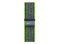 Apple Nike - Boucle pour montre intelligente - 41 mm - 130 - 190 mm - vert brillant/bleu MTL03ZM/A