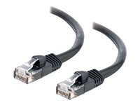 C2G Cat5e Booted Unshielded (UTP) Network Patch Cable - Cordon de raccordement - RJ-45 (M) pour RJ-45 (M) - 20 m - UTP - CAT 5e - moulé, sans crochet, bloqué - noir 83189