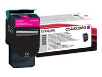 Lexmark - À rendement extrêmement élevé - magenta - original - cartouche de toner LCCP - pour Lexmark C544, C546, X544, X546, X548 C544X2MG