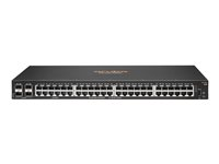 HPE Aruba 6100 48G 4SFP+ Switch - Commutateur - Géré - 48 x 10/100/1000 + 4 x 1 Gigabit / 10 Gigabit SFP+ - flux d'air côte à côte - Montable sur rack JL676A#ABB