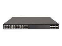 HPE FlexFabric 5710 24XGT 6QSFP+ or 2QSFP28 - Commutateur - C3 - Géré - 24 x 1 Gigabit / 10 Gigabit Ethernet + 6 x 40 Gigabit QSFP+ - Montable sur rack JL689A