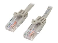 StarTech.com Câble réseau Cat5e UTP sans crochet de 15 m - Cordon Ethernet RJ45 anti-accroc - Câble patch - M/M - Gris - Cordon de raccordement - RJ-45 (M) pour RJ-45 (M) - 15 m - UTP - CAT 5e - moulé, sans crochet - gris 45PAT15MGR