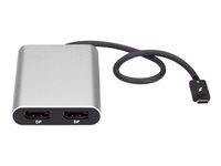 StarTech.com Adaptateur Thunderbolt 3 vers double DisplayPort - 4K 60 Hz - Compatible Mac et Windows (TB32DP2T) - Adaptateur USB / DisplayPort - 24 pin USB-C (M) pour DisplayPort (F) - Thunderbolt 3 - 30 cm - support 5K, actif - argent - pour P/N: TB33A1C TB32DP2T