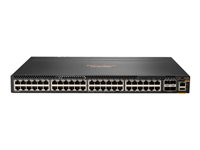 HPE Aruba 6300M - Commutateur - C3 - Géré - 48 x 10/100/1000 + 4 x 1 Gigabit / 10 Gigabit / 25 Gigabit / 50 Gigabit SFP56 (liaison montante/stockage) - flux d'air de l'arrière vers l'avant - Montable sur rack - Conformité TAA - pour HPE Aruba 6300M 24p SFP+ LRM support and 2p 50G and 2p 25G MACsec Switch JL762A#ABB