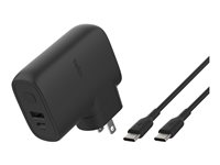 Belkin BOOST CHARGE - Banque d'alimentation/adaptateur secteur - 5000 mAh - 25 Watt - Fast Charge, PD 3.0 - 2 connecteurs de sortie (USB, 24 pin USB-C) - noir BPZ003BT1MBK-B6