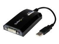 StarTech.com Adaptateur USB vers DVI - Carte vidéo USB externe pour PC et MAC - 1920 x 1200 - Adaptateur USB/DVI - USB (M) pour DVI-I (F) - USB 2.0 - 27 m - support 1920 x 1200 (WUXGA) - noir - pour P/N: DVIDDMM10, DVIDDMM6, DVIDSMM10, DVIMM6, DVISPL1DD, HDDVIMM3, HDMIDVIMM10, HDMIDVIMM6 USB2DVIPRO2