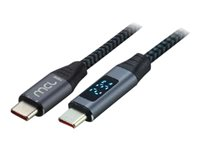 MCL - Câble USB - 24 pin USB-C (M) pour 24 pin USB-C (M) - USB 2.0 - 5 A - 2 m - Alimentation USB (100 W) - noir et gris MC1E99A03CDD52Z