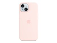 Apple - Coque de protection pour téléphone portable - compatibilité avec MagSafe - silicone - Rose clair - pour iPhone 15 MT0U3ZM/A