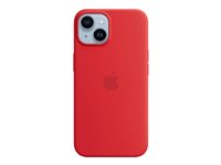 Apple - (PRODUCT) RED - coque de protection pour téléphone portable - compatibilité avec MagSafe - silicone - rouge - pour iPhone 14 MPRW3ZM/A