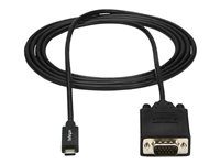 StarTech.com 6ft (2m) USB C to VGA Cable, 1920x1200/1080p USB Type C to VGA Video Active Adapter Cable, Thunderbolt 3 Compatible, Laptop to VGA Monitor/Projector, DP Alt Mode HBR2 Cable - 2m USB-C Video Cable (CDP2VGAMM2MB) - Câble vidéo / USB - 24 pin USB-C (M) pour HD-15 (VGA) (M) - 2 m - support 1920 x 1200 (WUXGA) - noir - pour P/N: TB4CDOCK CDP2VGAMM2MB