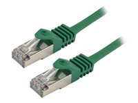 MCL - Câble réseau - RJ-45 (M) pour RJ-45 (M) - 20 m - 6.2 mm - SFTP - CAT 7 - sans crochet - vert FCC7BMSF-20M/V
