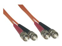 MCL - Câble réseau - ST multi-mode (M) pour ST multi-mode (M) - 3 m - fibre optique - 50 / 125 microns - OM2 - sans halogène FJOM2/STST-3M