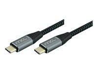 MCL - Câble USB - 24 pin USB-C (M) pour 24 pin USB-C (M) - USB 3.2 Gen 2 - 3 A - 2 m - USB Power Delivery (60W) - noir et gris MC1C99A003C1032