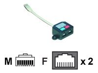 MCL Samar - Répartiteur de réseau - RJ-45 (M) pour RJ-45 (F) - UTP RJ-45F/M/FCE