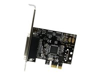 StarTech.com Carte combo série/parallèle PCI Express 2S1P avec câble de dérivation - Adaptateur série/parallèle - PCIe profil bas - RS-232 - 2 ports + 1 port parallèle PEX2S1P553B