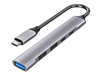 DLH DY-TU4990 - Concentrateur (hub) - 1 x USB-C (passthrough) + 1 x USB-C 3.2 Gen 1 + 1 x USB-A 3.2 Gen 1 + 2 x USB-A 2.0 - de bureau DY-TU4990