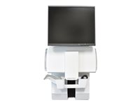 Ergotron - Kit de montage (étagère pour clavier, repose-poignets, pochette pour souris, levage vertical du panneau) - pour écran LCD/équipement PC - chambre de patient - acier - blanc - Taille d'écran : jusqu'à 24 pouces 60-609-216