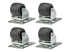 SRCASTER - Eaton Tripp Lite Series SmartRack Rolling Caster Kit, 4 pack - Angle gauche