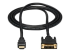 HDMIDVIMM6 - StarTech.com Câble HDMI vers DVI de 1,8 m, câble d'affichage DVI-D vers HDMI (1920 x 1200p), noir, adaptateur de câble HDMI mâle vers DVI-D mâle 19 broches, câble de moniteur numérique, M/M, lien unique - De face