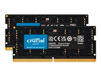 Crucial - DDR5 - kit - 64 Go: 2 x 32 Go - SO DIMM 262 broches - 5200 MHz / PC5-41600 - CL42 - 1.1 V - on-die ECC CT2K32G52C42S5